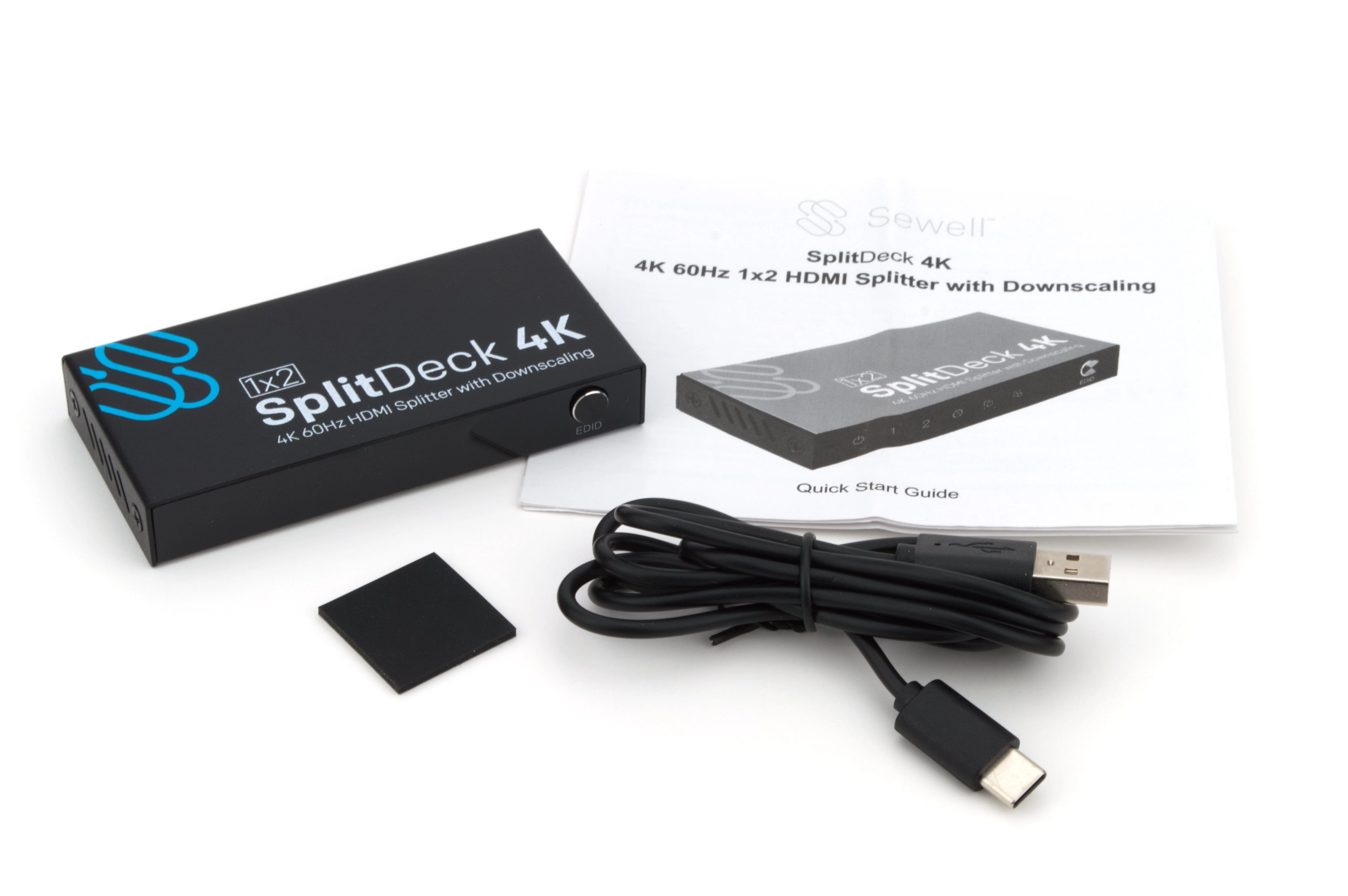 Sewell SplitDeck 4K | 4K 60Hz HDMI Splitter with 1080p Downscaling - Image 3