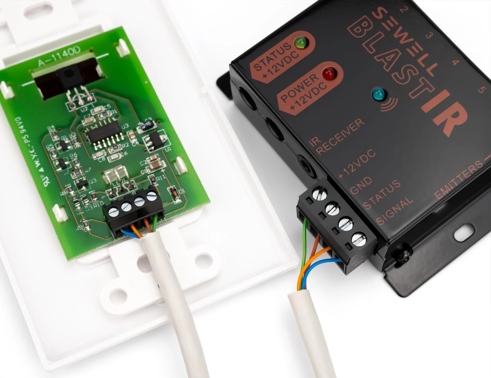 Sewell BlastIR In-Wall IR Extender Wall Plate Kit - Hidden AV Control System with Receiver & Emitters - Image 4
