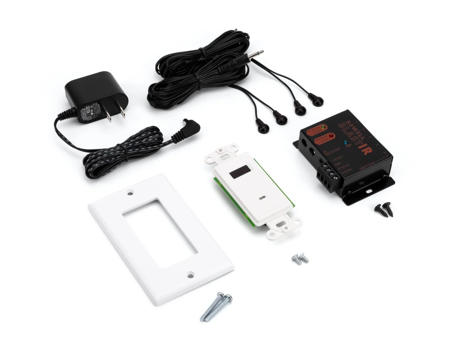 Sewell BlastIR In-Wall IR Extender Wall Plate Kit - Hidden AV Control System with Receiver & Emitters - Image 6