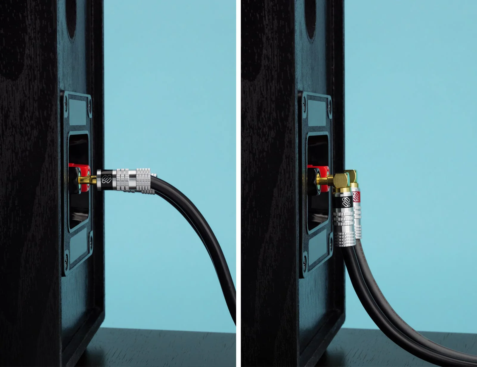 Silverback Right-Angle Banana Plugs (2024 Update) – Dual-Screw Lock, 24k Gold, Anti-Short Coating (Up to 10 AWG) - Image 4
