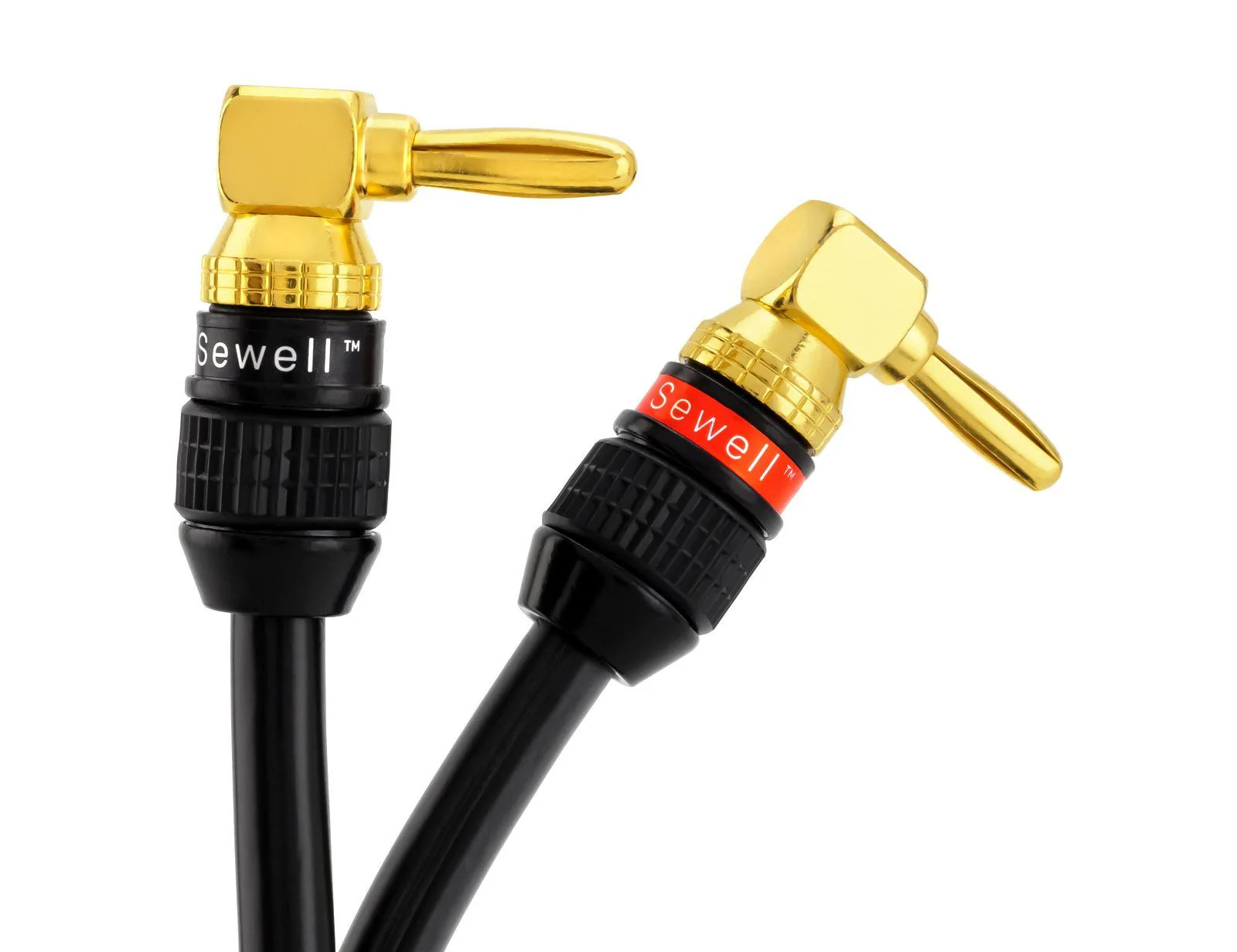 Deadbolt Right-Angle Banana Plugs – 24k Gold, Self-Crimp, Low-Profile Speaker Wire Connectors (Up to 10 AWG) - Image 5