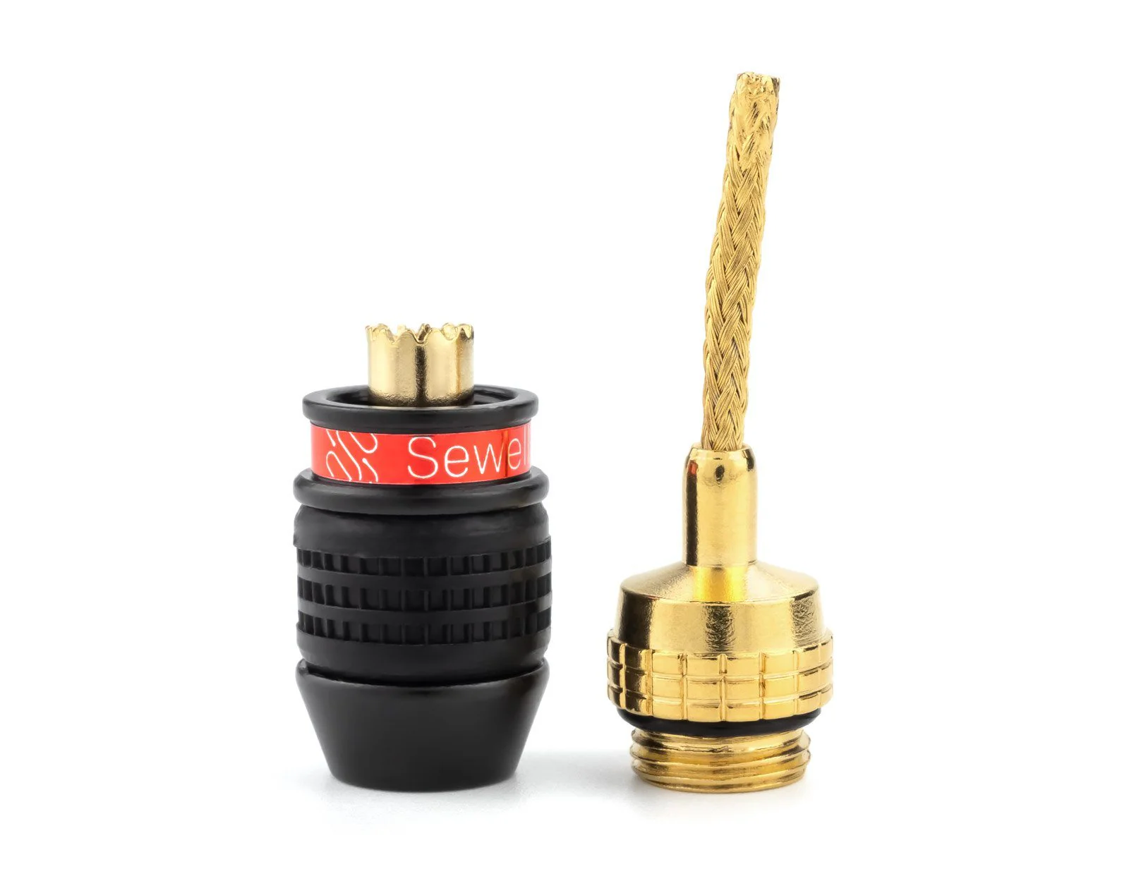 Deadbolt Flex Pin Banana Plugs – Spring Terminal Connectors, 24k Gold, Up to 10 AWG Speaker Wire - Image 3