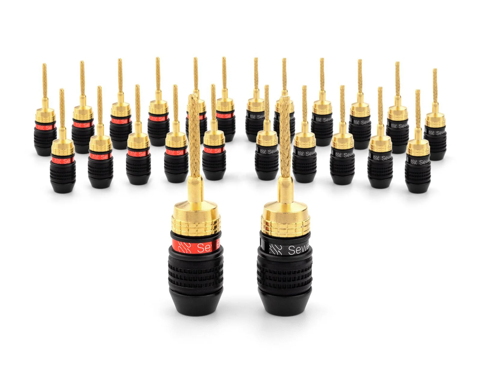 Deadbolt Flex Pin Banana Plugs – Spring Terminal Connectors, 24k Gold, Up to 10 AWG Speaker Wire - Image 9