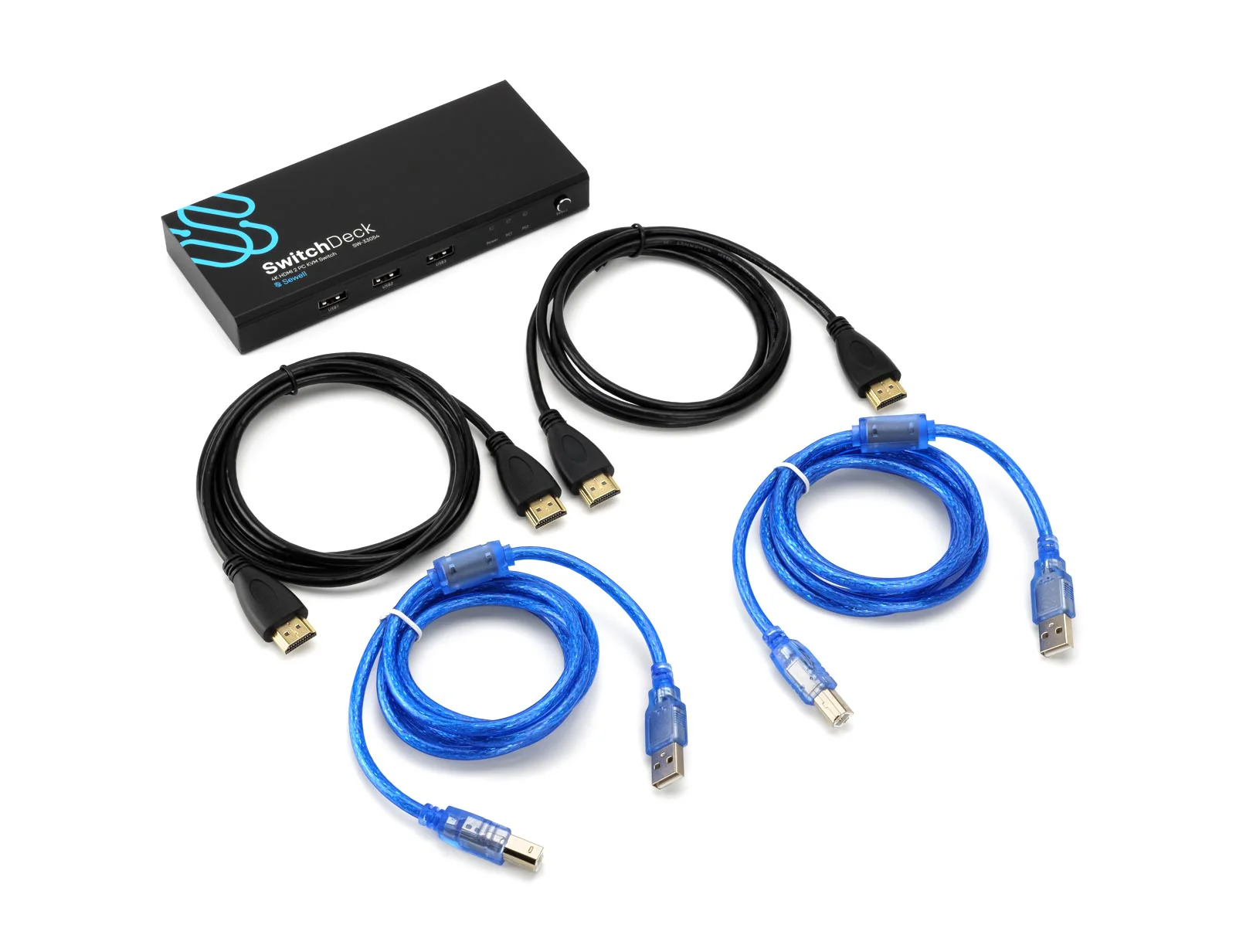 Sewell SwitchDeck 4K HDMI KVM Switch, Switch easily between two PCs/Macs/game console - Image 4