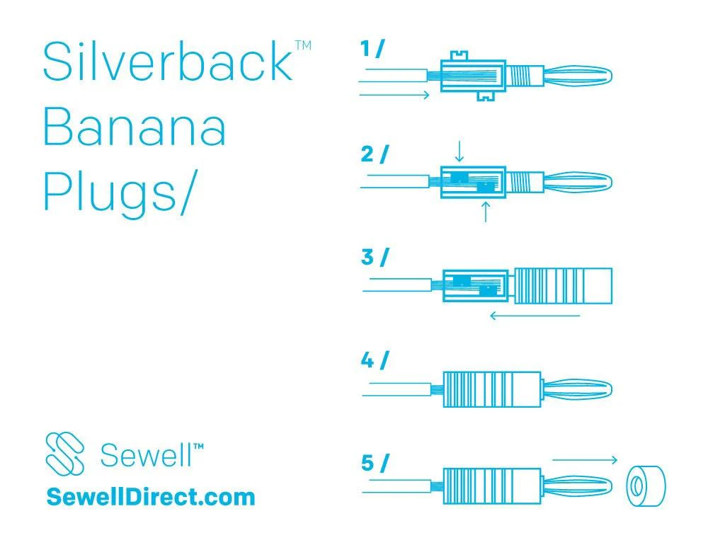 Silverback Banana Plugs for Speaker Wire – Dual-Screw Lock, 24k Gold-Plated, 4mm Connectors (Up to 10 AWG) - Image 9