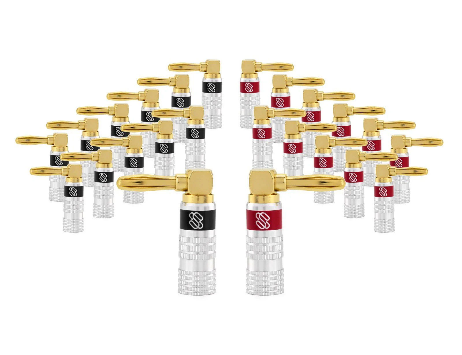 Silverback Right-Angle Banana Plugs – Dual-Screw Lock, 24k Gold, Low-Profile Connectors (Up to 10 AWG) - Image 10