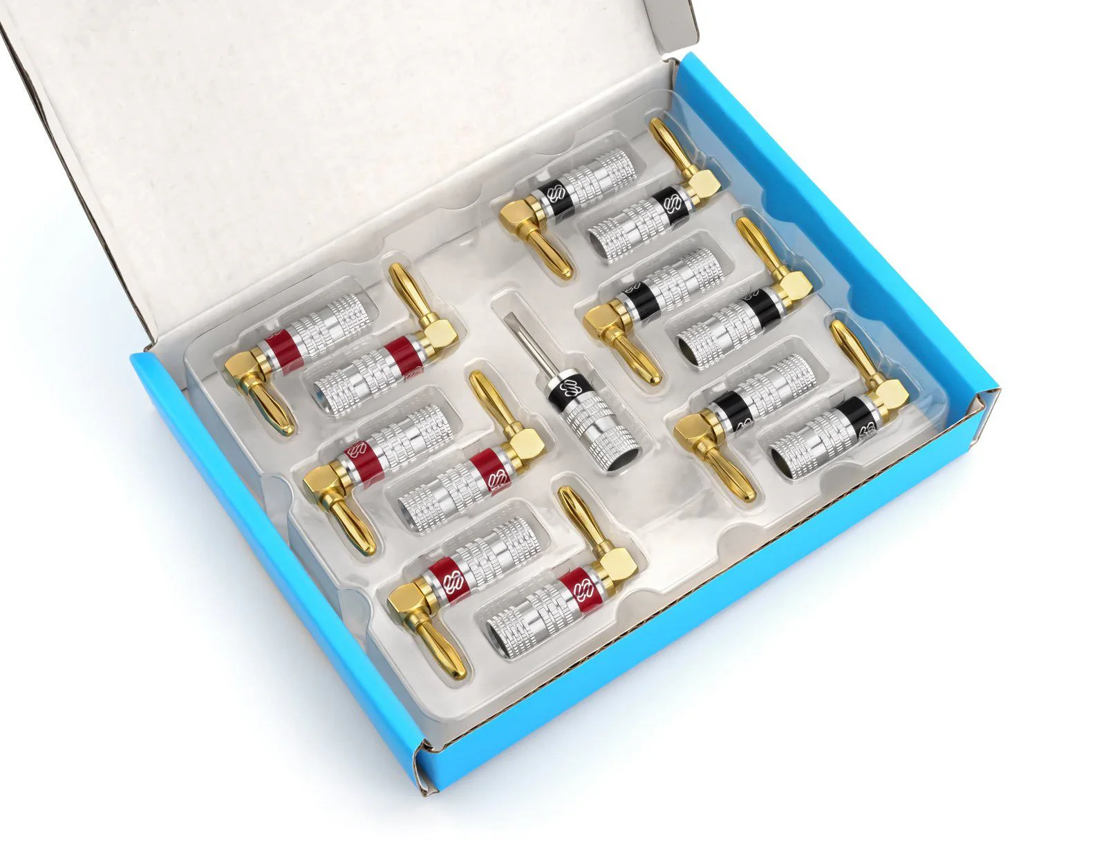 Silverback Right-Angle Banana Plugs – Dual-Screw Lock, 24k Gold, Low-Profile Connectors (Up to 10 AWG) - Image 8