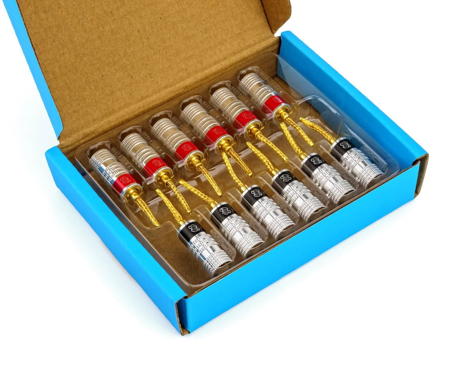 Silverback Flex Pin Connectors (2025) – Dual-Screw, 24k Gold, Spring Terminal Speaker Wire Connectors (Up to 10 AWG) - Image 5