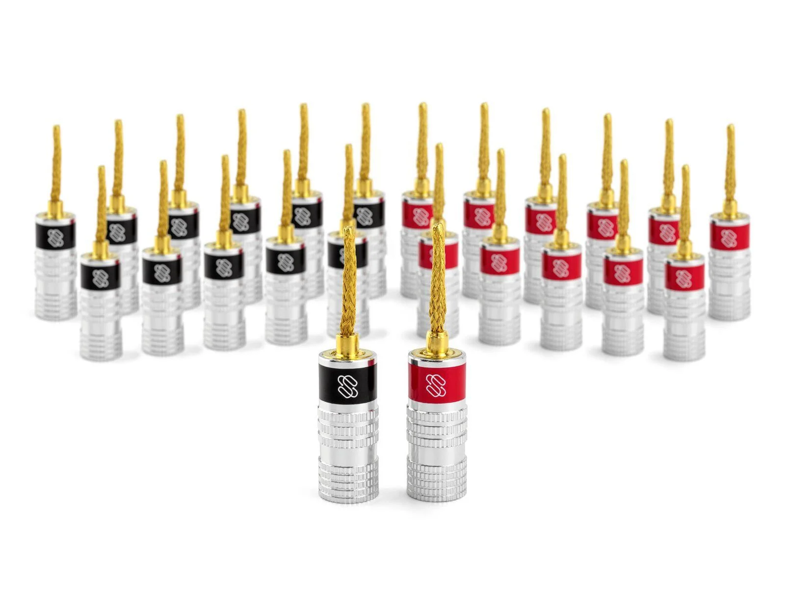 Silverback Flex Pin Connectors (2025) – Dual-Screw, 24k Gold, Spring Terminal Speaker Wire Connectors (Up to 10 AWG) - Image 8