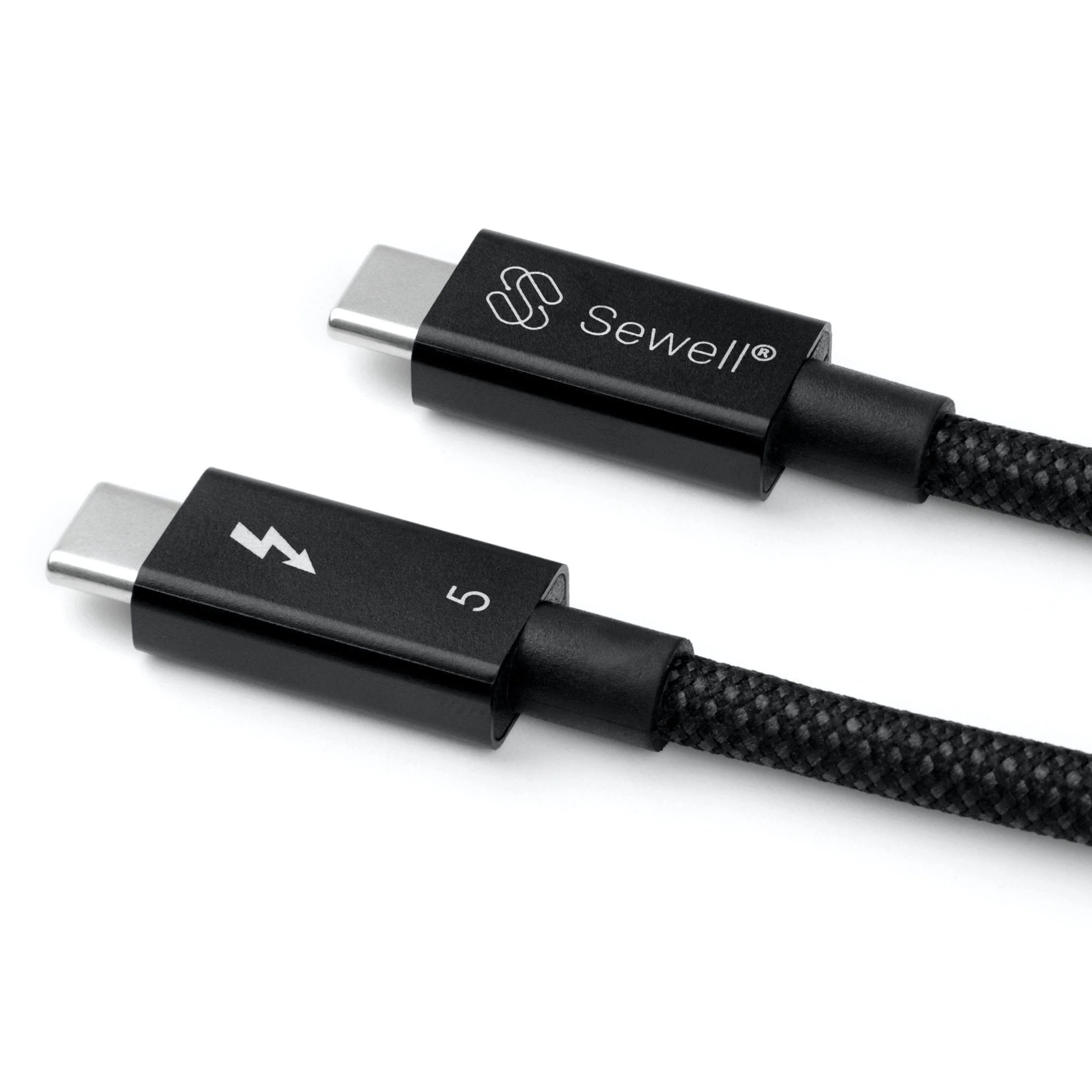Sewell Thunderbolt 5 Cable, 80Gbps - 120Gbps Braided cable, 240W, Intel Certified - Image 4