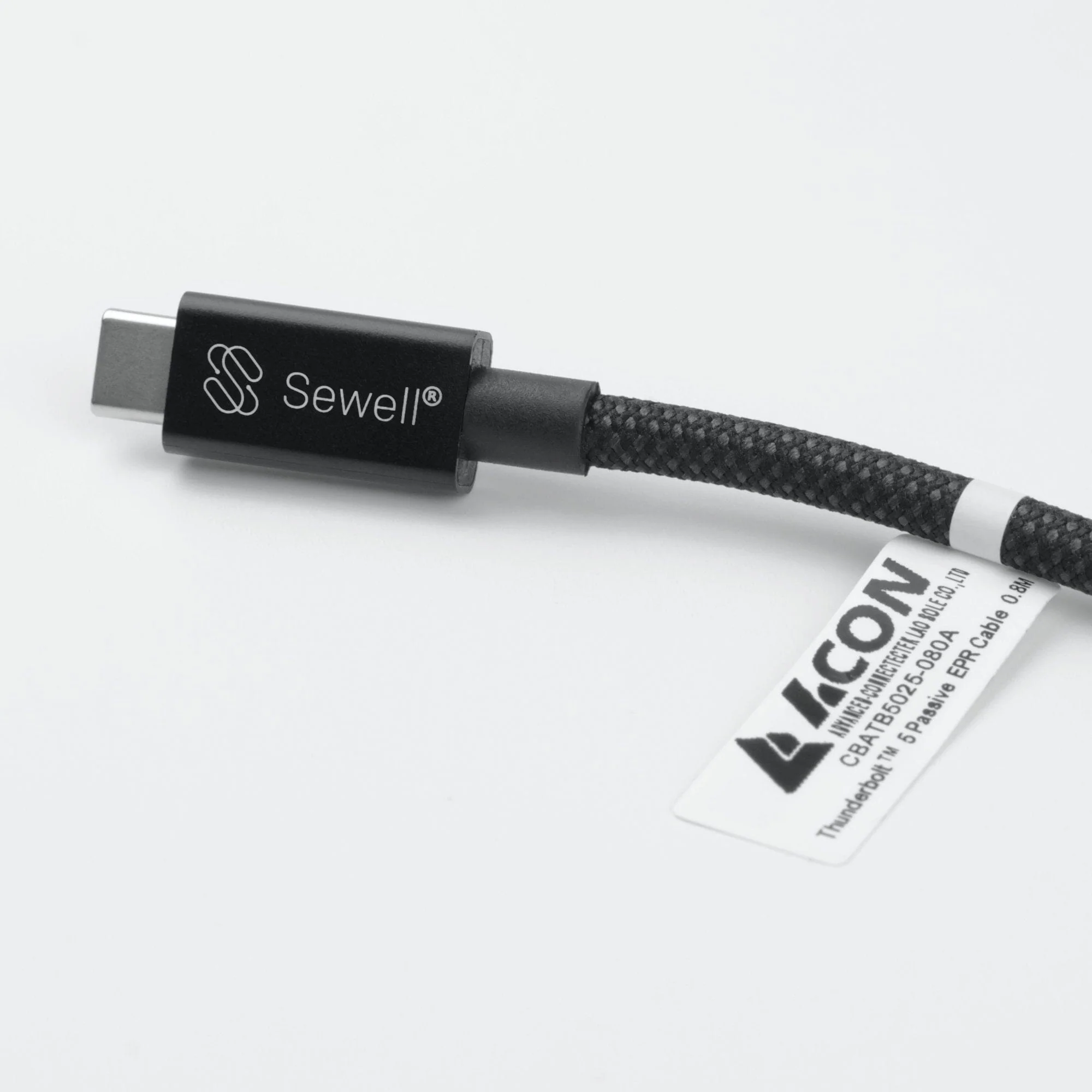 Sewell Thunderbolt 5 Cable, 80Gbps - 120Gbps Braided cable, 240W, Intel Certified - Image 8